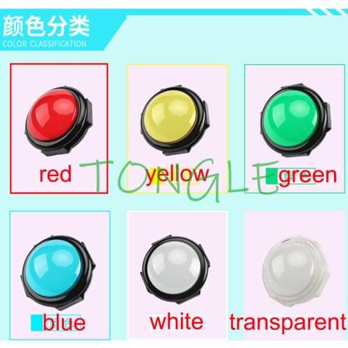 63mm LED large gaming machines momentary hand push button For Arcade Game Accessories with Mirco-Switch