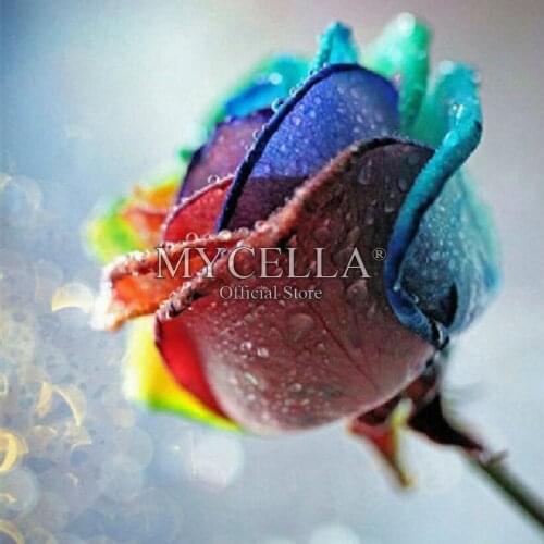 5D DIY Diamond Painting Cross Stitch Roses Flowers Needlework Full Round Rhinestone Mosaic Diamond Embroidery Crafts Christmas