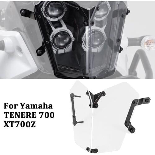 For Yamaha Tenere 700 TENERE700 XTZ XT700Z T700 Motorcycle Acrylic Headlight Guard Lens Cover Protection Clear Front Lamp Cover
