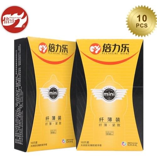 Beilile 10pcs 46mm Small Condoms Ultra Thin Mini Condom For Men Slim Lubricated Cock Penis Sleeve Intimate Goods For Sex Dick