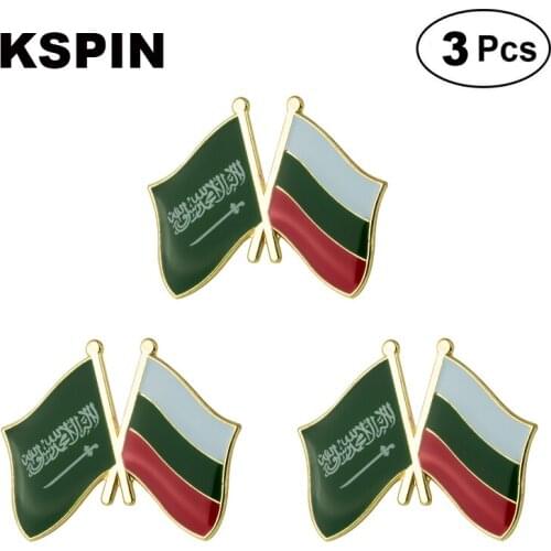 Saudi Arabia & Bulgaria Frendship Lapel Pin Brooches Pins Flag badge Brooch Badges