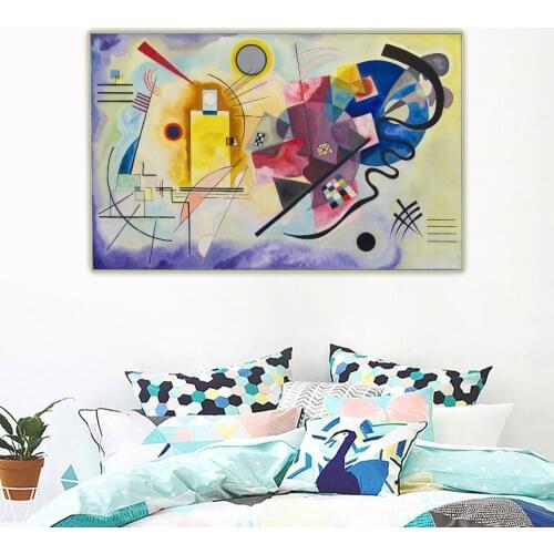 Citon Wassily Kandinsky《Yellow,Red,Blue》Abstract Canvas Art Oil Painting Artwork Picture Background Wall Decor Home Decoration