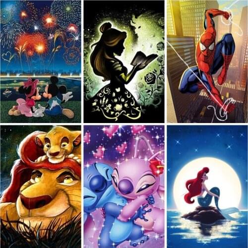 Disney Cartoon Mulan 5D Diamond Painting Cross Stitch Kits Embroidery Handicraft Full Drill Mosaic Resin Home Decor Girl Gifts