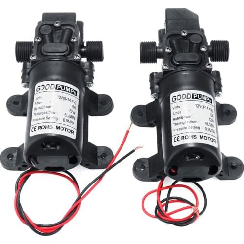 DC 12V 130PSI 6L/min Electric Water Pump Black Micro High Pressure Diaphragm Water Pump Sprayer Car Wash 12 V