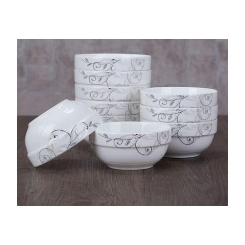 Guci 10 fitted with 4.5-inch bowl set porcelain rice bowl Korean home cooking ceramic bowl microwave bowl