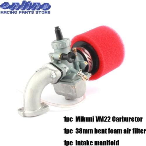 PZ26 26mm Carburetor Carb 38mm Air Filter with Manifold Intake Pipe for BSE KAYO SSR PRO 125cc 140cc YX Lifan Pit Dirt Bike
