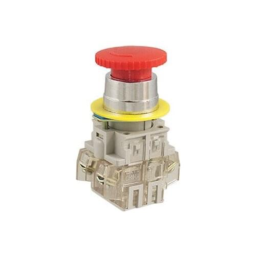 LAY3-11ZS Plastic Cap 1NO 1NC E-Stop Push Button Switch