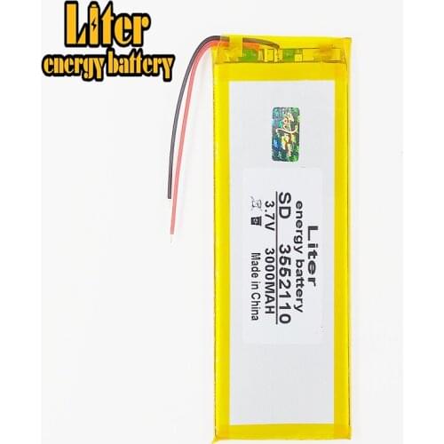 Rechargeable batteries 3.7V 3000mah polymer lithium Li-ion battery for tablet pc 7 inch MP3 MP4 3552110