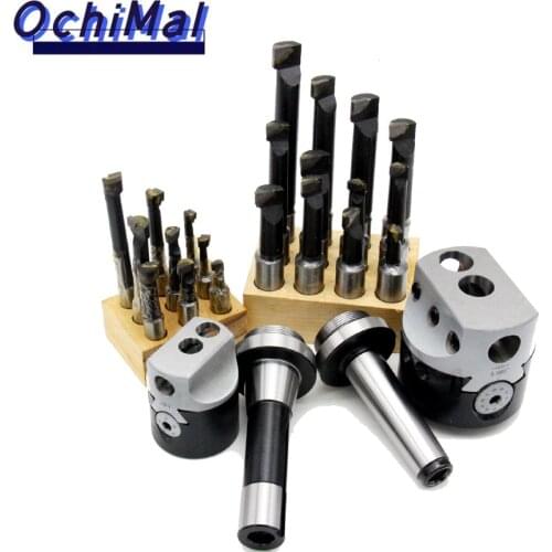 1set 2" 50mm boring head+1pcs Morse holder+9pcs 12mm boring bar for cnc lathe bored boring tool set