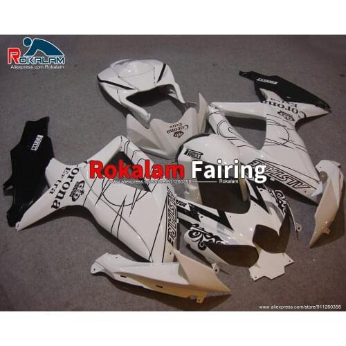 Fairing For Suzuki K8 GSXR600 GSXR750 2008 2009 2010 GSX-R600 08 GSX-R750 10 White Black Motorbike Cowling (Injection Molding)