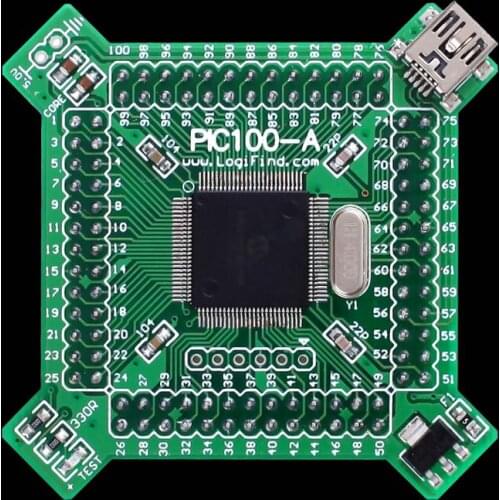 PIC microcontroller learning development board core board PIC100-A with dsPIC33FJ256MC710A