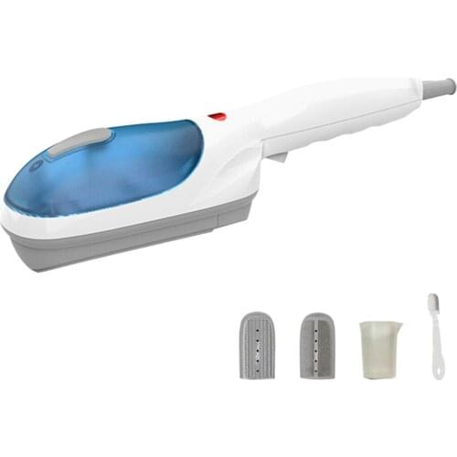 Handheld Steamer for Clothes Dual-use Hanging Flat Garment Steamer Portable Steam Iron with 2 Brushes E2S