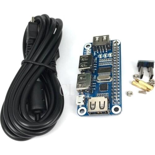 Raspberry Pi 4 Model B 4 Ports USB HUB HAT for Extension Board USB to UART for Serial Debugging for Raspberry Pi 4 /3B+/Zero W