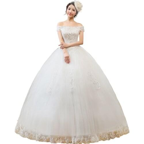 Luxury Embroidery Wedding Dresses Lace Up Ball Gowns Bridal Plus Size Princess Wedding Dress Satin Dresses