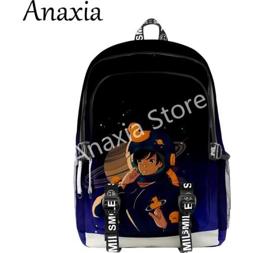 Quackity dream smp Oxford Cloth Backpack 3D Multi Zipper Casual Student large-capacity school bag street style travel backoacks