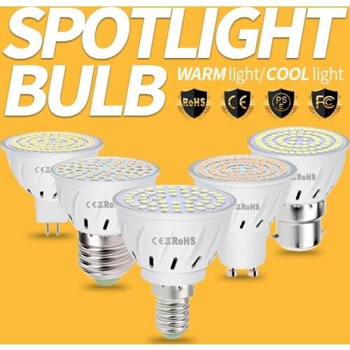 LED Spot Light E27 Halogen Lamp GU10 Corn Light MR16 Lamp Bulb E14 Spotlight B22 Candle Bombilla 220V Flood LED Home Night Bulb
