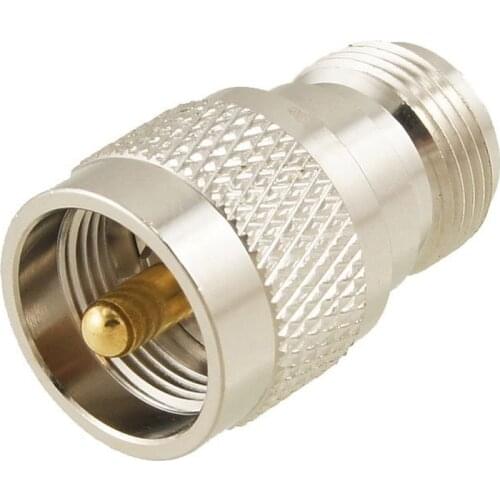 UHF Male PL259 to N Female M/F Straight Coax RF Adapter 33 x 20mm Metal Mini UHF Male to N Female Adapter