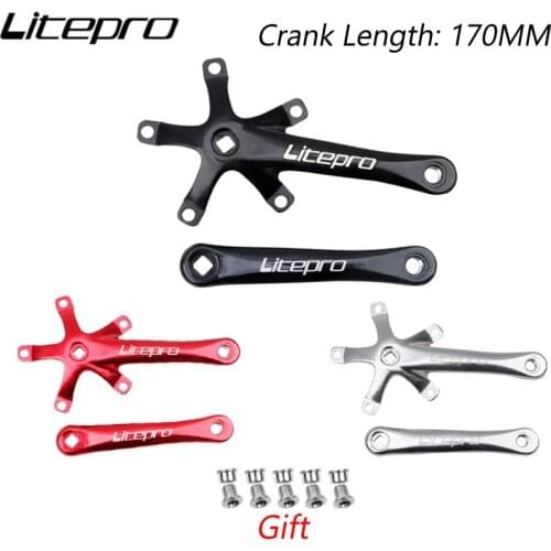 Litepro Bicycle Chainwheel BCD 130mm Folding Road Bike Crankset 170mm Crank Arm Square Crankset