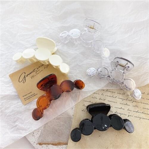 Korean Style Fashion Women Girls Acrylic Hair Claws Hair Clips Headwear Transparent Big Size Women Hair Accessories Ornament
