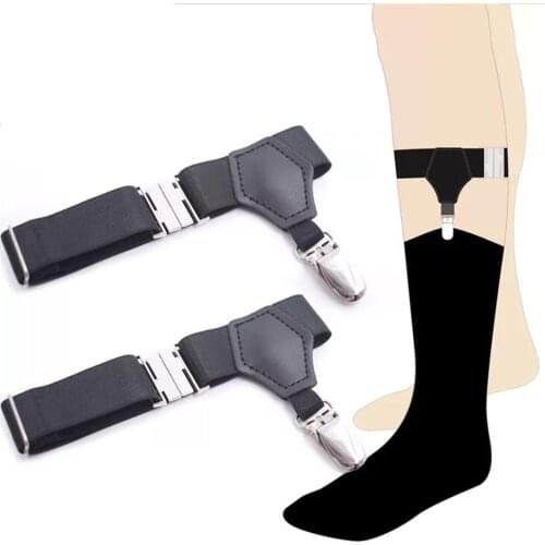 1pair Men Socks Stays Crease Resistant Adjustable Suspender Comfortable Elastic Holder Non Slip Lightweight Garters Universal