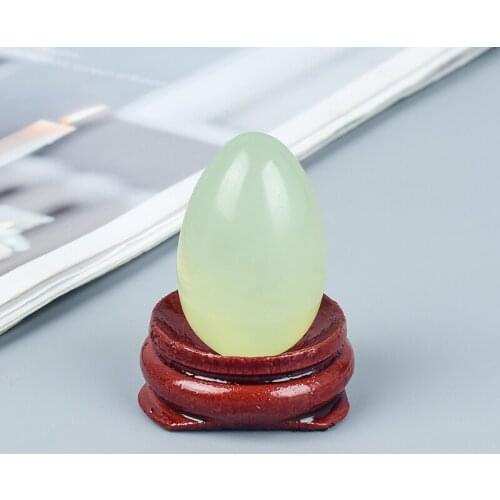 1pcs Jade Egg Undrilled Natural Xiuyan Jade Yoni ball 30x20MM Crystal mineral healing Stone for women Kegel Exercise Reiki