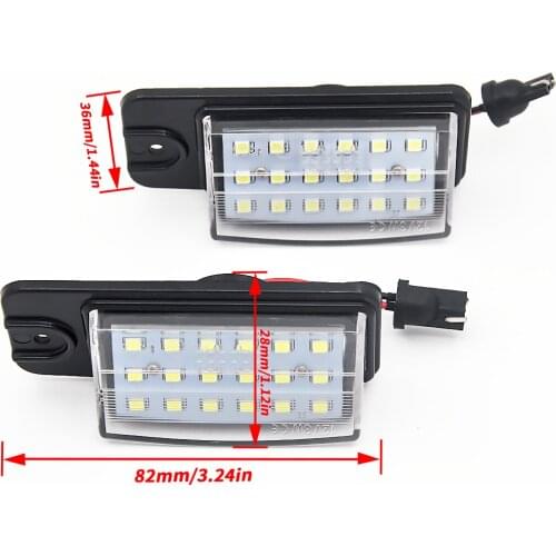 2Pcs Car LED License Number Plate Light Lamps For Nissan X-Trail T32 Maxima Rogue NV1500 NV2500 NV3500 Murano Altima