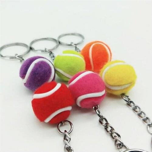 20pcs/lot wholesale 3.5cm tennis creative keychains for bag hanging key holder metal alloy key chains key ring souvenir gifts