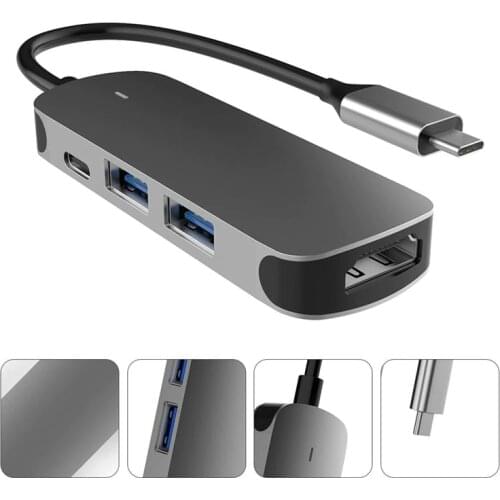 4 Adapter USB Type C Hub support Samsung Dex mode USB-C Dock HDMI-compatible 4K with PD for MacBook Pro/Air 2020