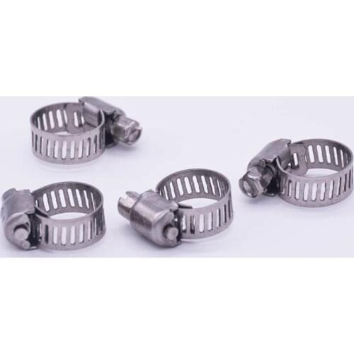 5 PCS Hose Clamp 130-152mm 5.25" 5.5" 5.75" 6" 304 Stainless Worm Drive Spring Clip Water Fuel Line Homebrew