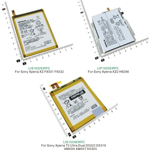 LIS1632ERPC LIP1655ERPC LIS1554ERPC Battery For Sony Xperia XZ F8331 F8332 XZ2 H8296 T2 Ultra Dual D5322 D5316 XM50H XM50T D5303