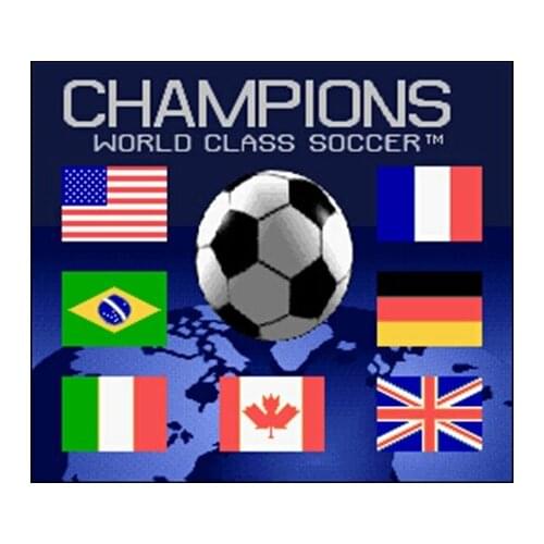 Champions World Class Soccer NTSC Version 16 Bit 46 Pin Big Gray Game Card For USA Game Players