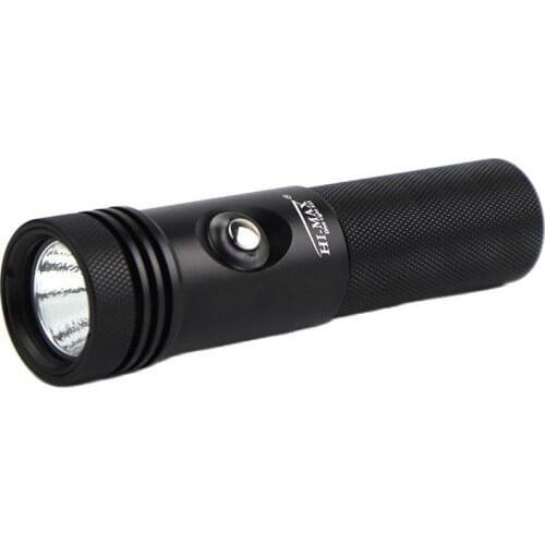 800 lumens diving flashlight diving spare spotlight, can use 18650 battery or 3 * AAA battery diving 150 meters