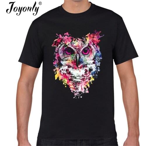 Joyonly Boys Black Color T Shirt Animal Owl Tiger Skull Flower Galaxy Print T-Shirt Children Boy Girl Baby Kids Summer Wear Tops