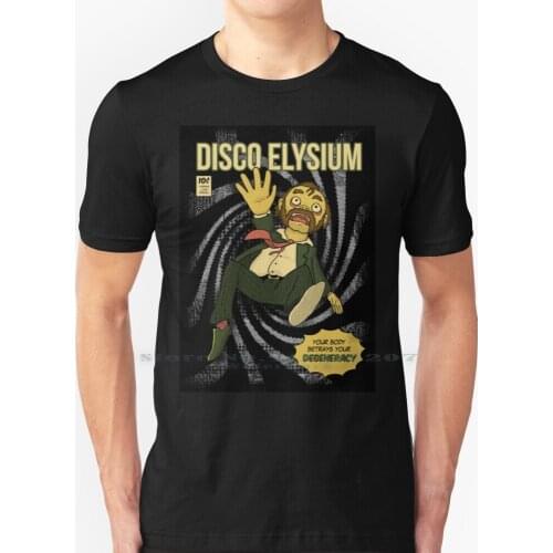 Disco Elysium - Comic Style T Shirt 100% Pure Cotton Disco Elysium Comic Book Retro Comic Indie Game
