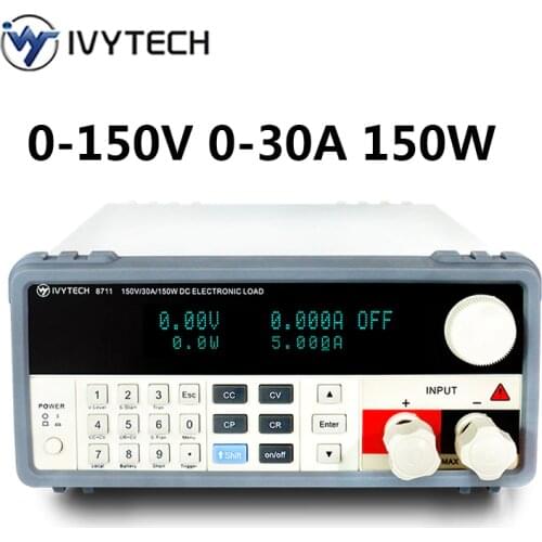 IVYTECH High-precision Programmable Digital DC Electronic Load IV8711 150V 30A 0.1mV 0.01mV 150W Battery Capacity Tester