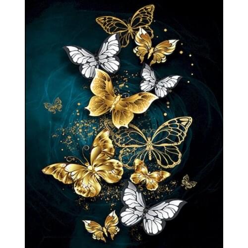 GATYZTORY 60×75cm Frame DIY Painting By Numbers Butterfly Paint By Numbers Landscape On Canvas Handpainted Kits Home Decor Art