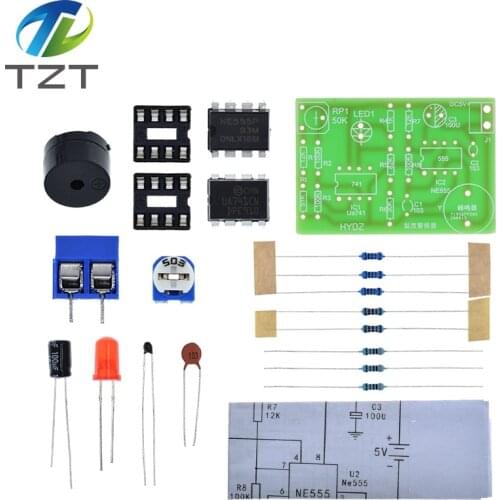Temperature buzzer kit acousto-optic alarm parts DIY circuit student experiment training parts for arduino