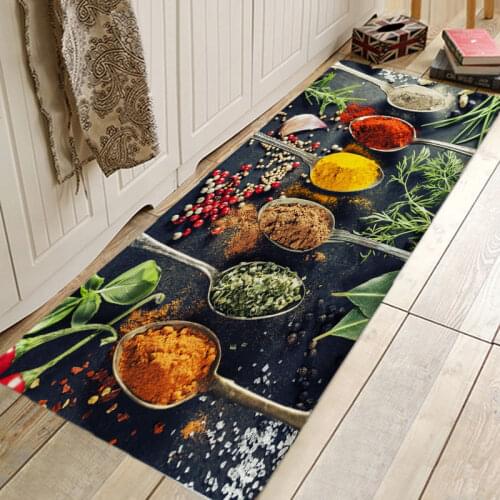 Kitchen Season Strawberry Printing Pattern Kitchen Entrance Door Mat Anti-slip Floor Rug Bathroom Area Hallway Free Shipping