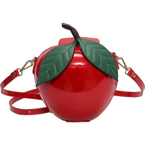 Fashion Cartoon Small Bag Cute Apple Bag Personalized Women Mini Messenger Shoulder Bag