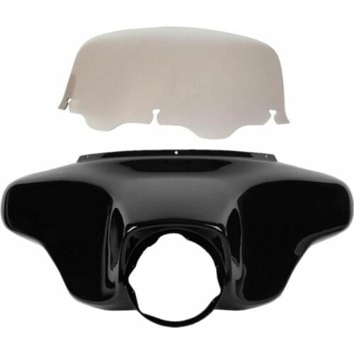 Motorcycle Batwing Outer Cowl Fairings 8'' Windscreen For Harley Touring Electra Street Road Glide FLHX Models 1996-2013