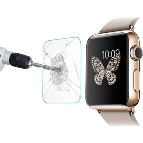 2pcs/set New Transparent Tempered Glass Film Screen Protector Watch Screen Protection Film for Apple Watch iWatch (38/42mm)