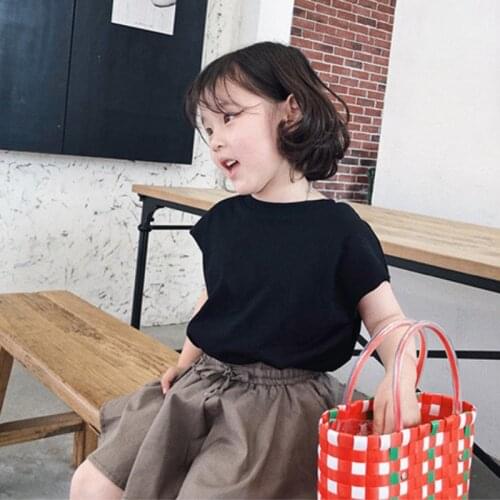2-8 year old girls clothes summer two-piece fashion new backless sweatshirt T-shirt + Half-length dress high quality child wear