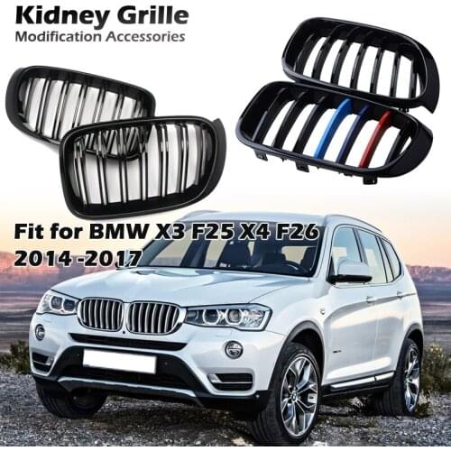 Front Kidney Grille Bumper Black Racing Grill Fit For BMW X3 F25 X4 F26 2014-2017 ,Car accessories Replacement Part