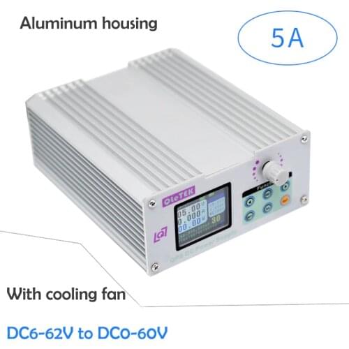 DC-DC Adjustable Digital Control Power Supply Module DIY High-Power Color Screen Aluminum Box Kit 60V Step-Down Control Board