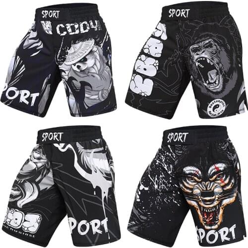 MMA Shorts Kick Boxing Fighting Muay Thai Short Pants Gym Workout Sanda Sports Basketball Trunks Men Training Running Shorts