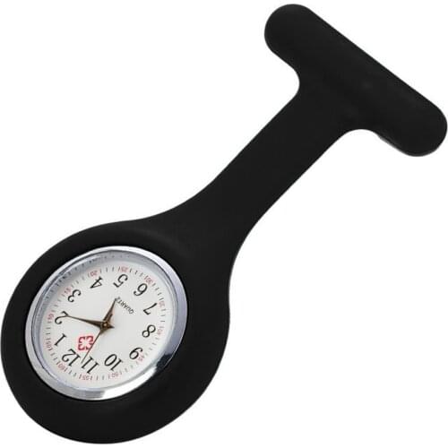 Silicone Nurse Watch Brooch Tunic Fob Watches Doctor Medical Nurse Watch Clock Silicone Pocket & Fob Watches Quartz Clock
