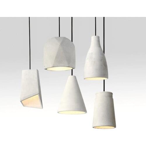 Modern Pendant Lamp Cement Vintage Lights Fixture for Art Contemporary Home Decoration Restaurant Kitchen Lights,E27,90V-220V