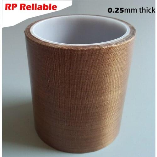 0.25mm Thick, PTFE Film Adhesive Tape, High Temperature Resist Sealing, 10meters