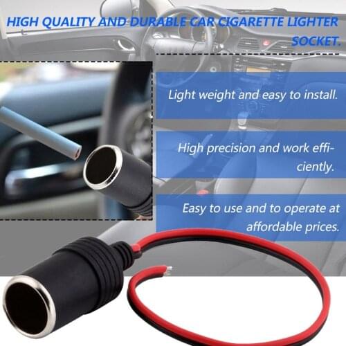 Universal DC Female Car Vehicles Cigarette Lighter Socket Extension Plug Connector Power Adapter Cable 12V/24V Socket