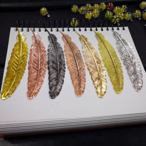 Vintage Nice Bookmark Metal Feather Cool Wedding Gifts Book Markers Party 1PC School Supplies For Guests Chinese Style Creative